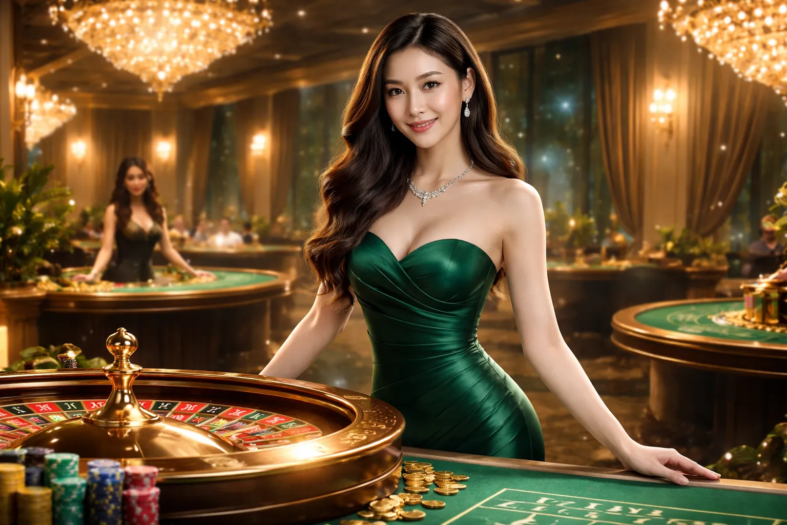 Hình ảnh chính của trò chơi slot 999ok cổng game với jackpot lớn và hiệu ứng vàng xanh